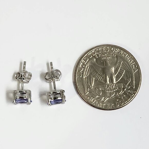 NIB VTG NATURAL Kutamani Tanzanite 925 Stud Earrings - Picture 8 of 14